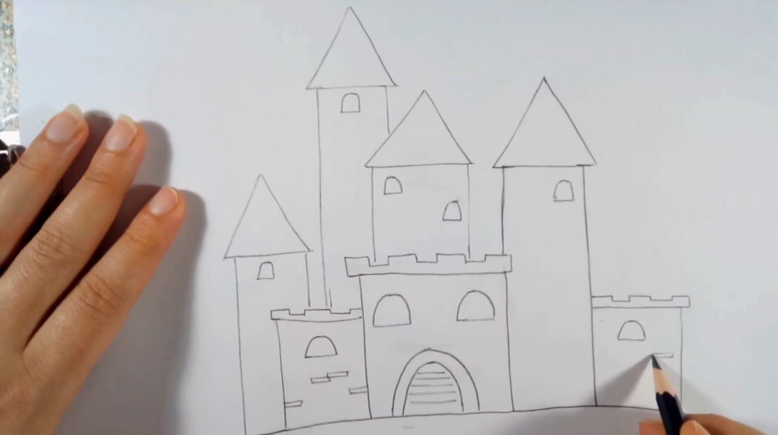آموزش نقاشی قلعه به کودکان