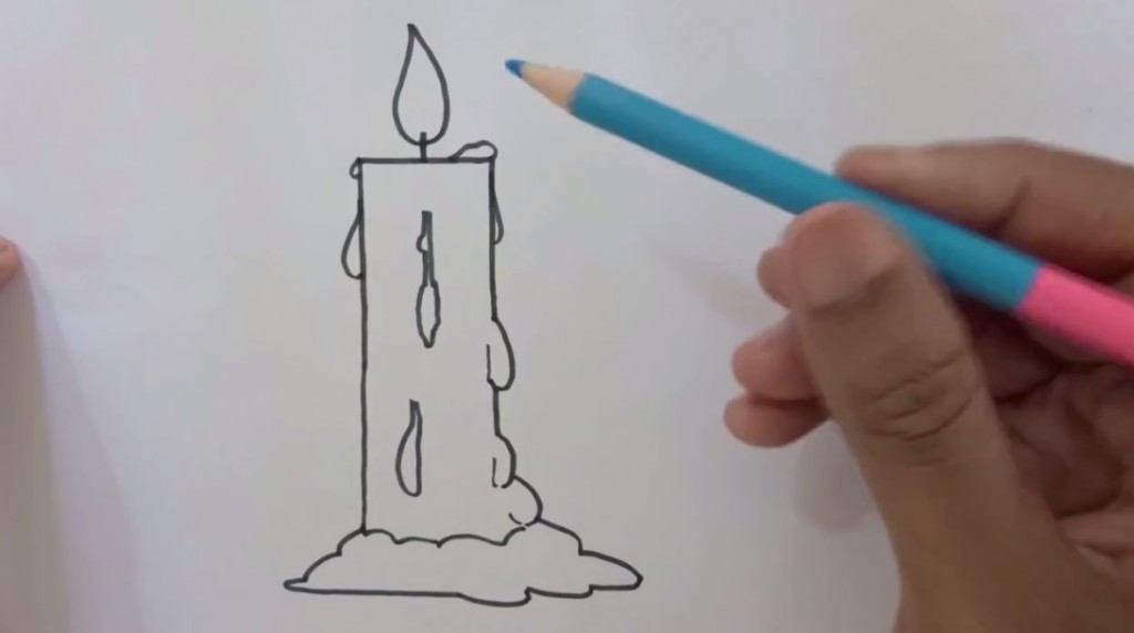 آموزش نقاشی شمع