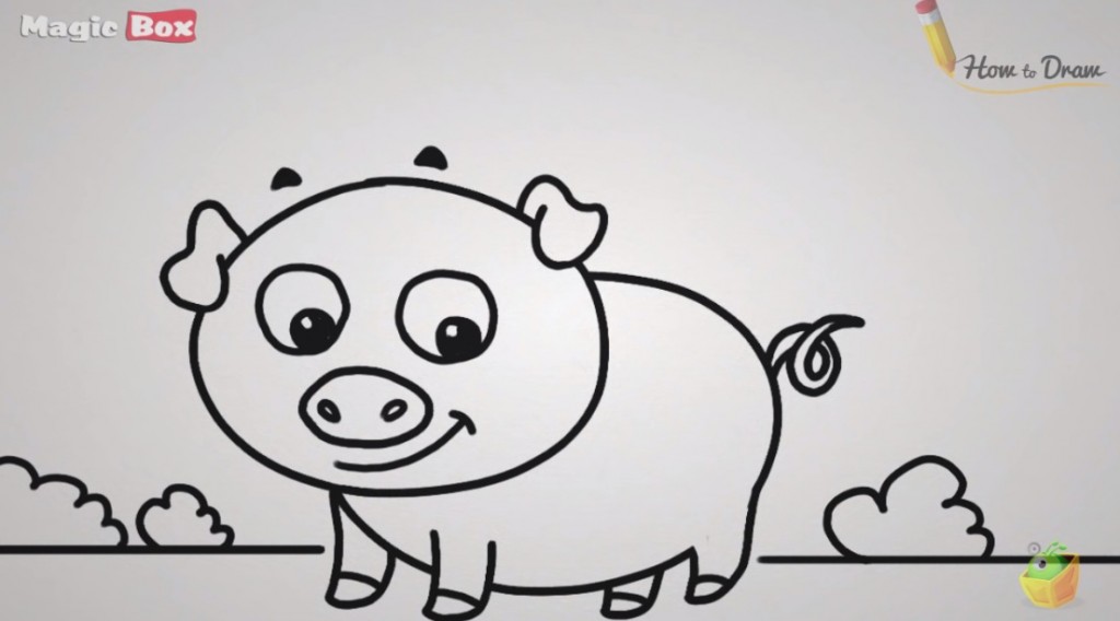 آموزش نقاشی خوک