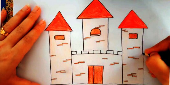 نقاشی قلعه کودکانه