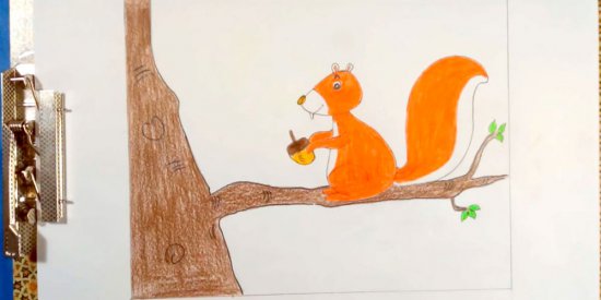 آموزش نقاشی سنجاب برای کودکان